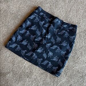 Elegant Blue Patterned Skirt/skort